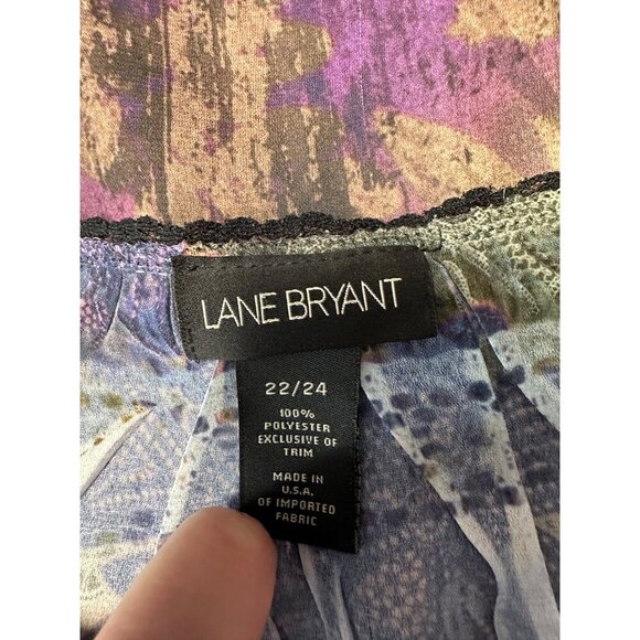 Lane Bryant Short Sleeve Square Neck Lace Detail Blouse Size 22/24 - Picture 4 of 7